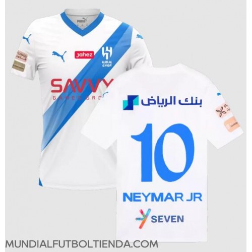 Camiseta Al-Hilal Neymar Jr #10 Segunda Equipación Replica 2023-24 mangas cortas